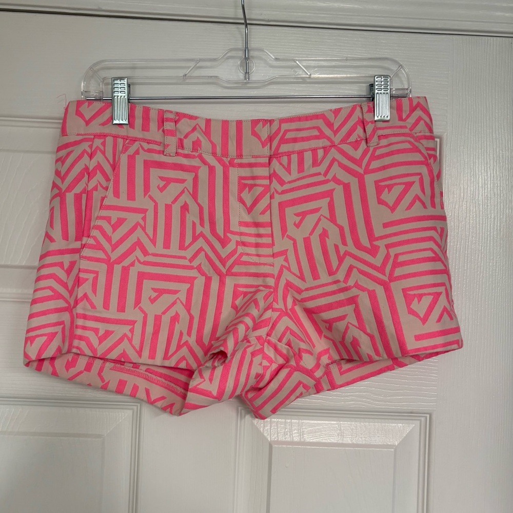 J. Crew Pink Embroidered Shorts‎ Size 4